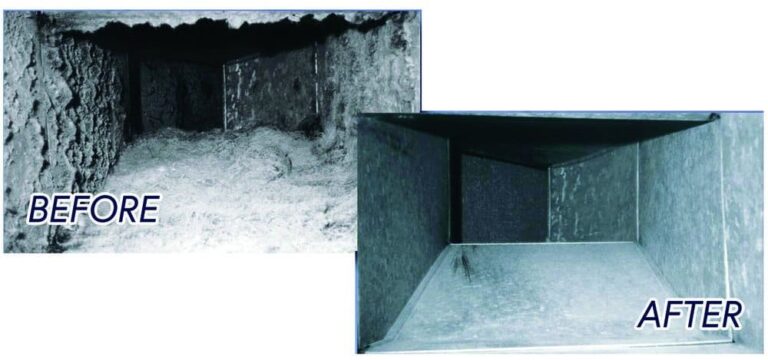 air duct cleaning before and after